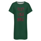 Custom Green Crimson Red Nachthemd