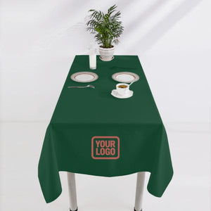 Custom Green Crimson Red Square Table Cloth
