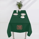 Custom Green Crimson Red Square Table Cloth