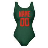 Custom Green Orange Red Swimsuit