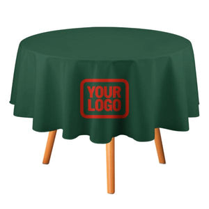 Custom Green Orange Red Round Table Cloth