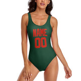 Custom Green Orange Red Swimsuit