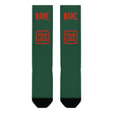 Custom Green Orange Red Knee-High Sock