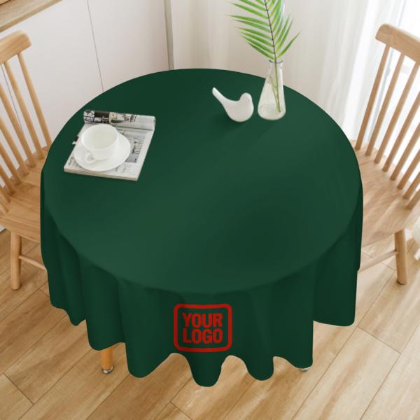 Custom Green Orange Red Round Table Cloth