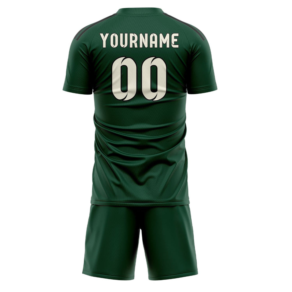 Custom Green Cream Soccer Jersey