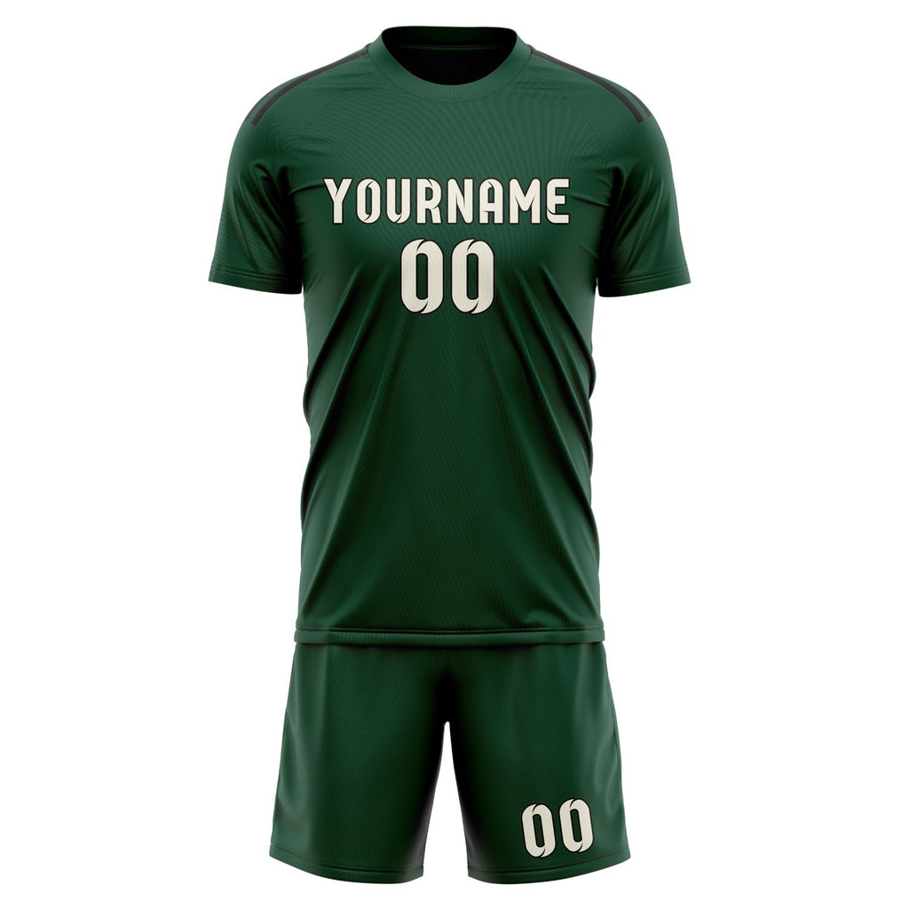 Custom Green Cream Soccer Jersey