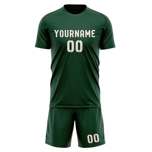 Custom Green Cream Soccer Jersey