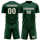 Custom Green Cream Soccer Jersey