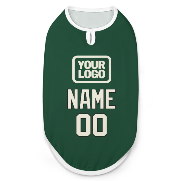Custom Green Cream Pet Vest