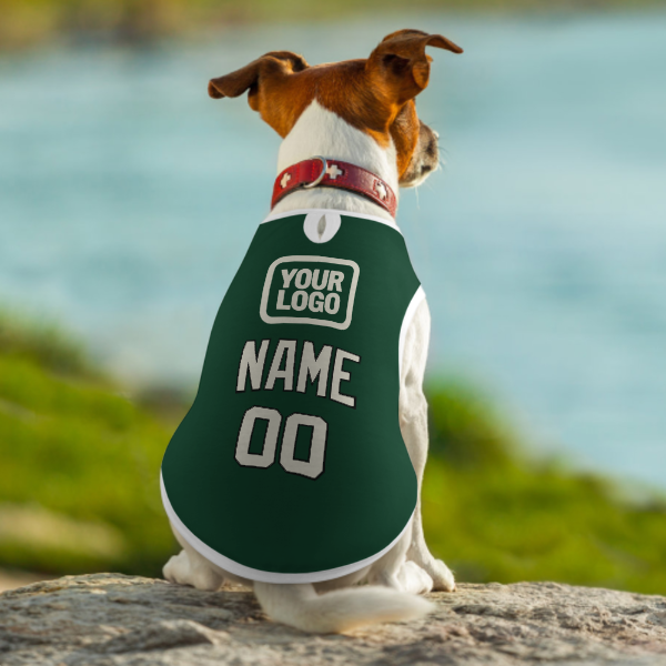 Custom Green Cream Pet Vest
