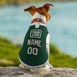 Custom Green Cream Pet Vest