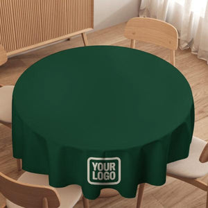 Custom Green Cream Round Table Cloth