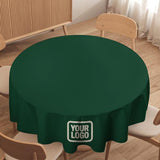 Custom Green Cream Round Table Cloth