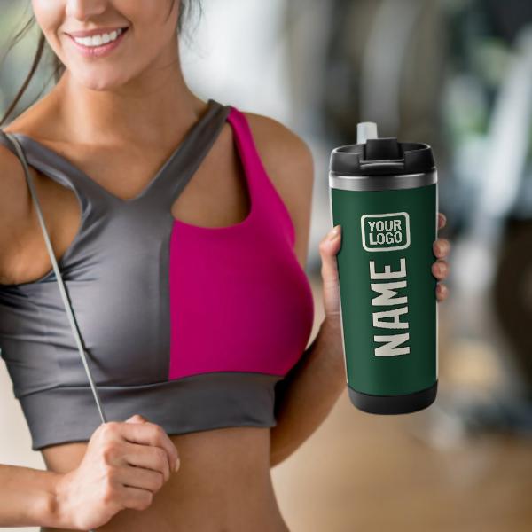 Custom Green Cream Stainless Steel Water Cup