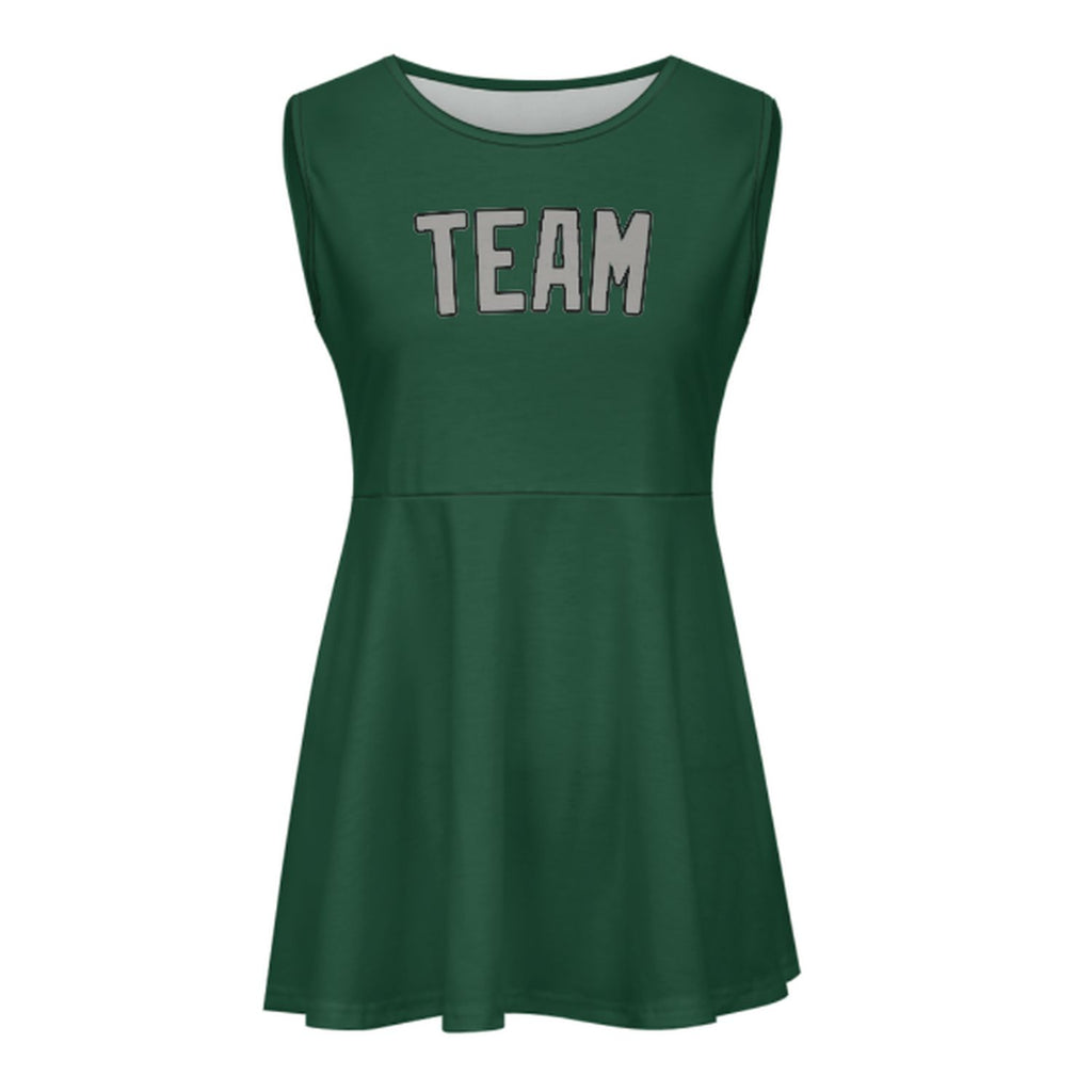 Custom Green Gray Cheerleader Dress