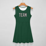 Custom Green Gray Cheerleader Dress