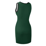 Custom Green Gray Sleeveless Vest Dress