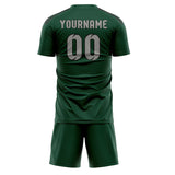 Custom Green Gray Soccer Jersey