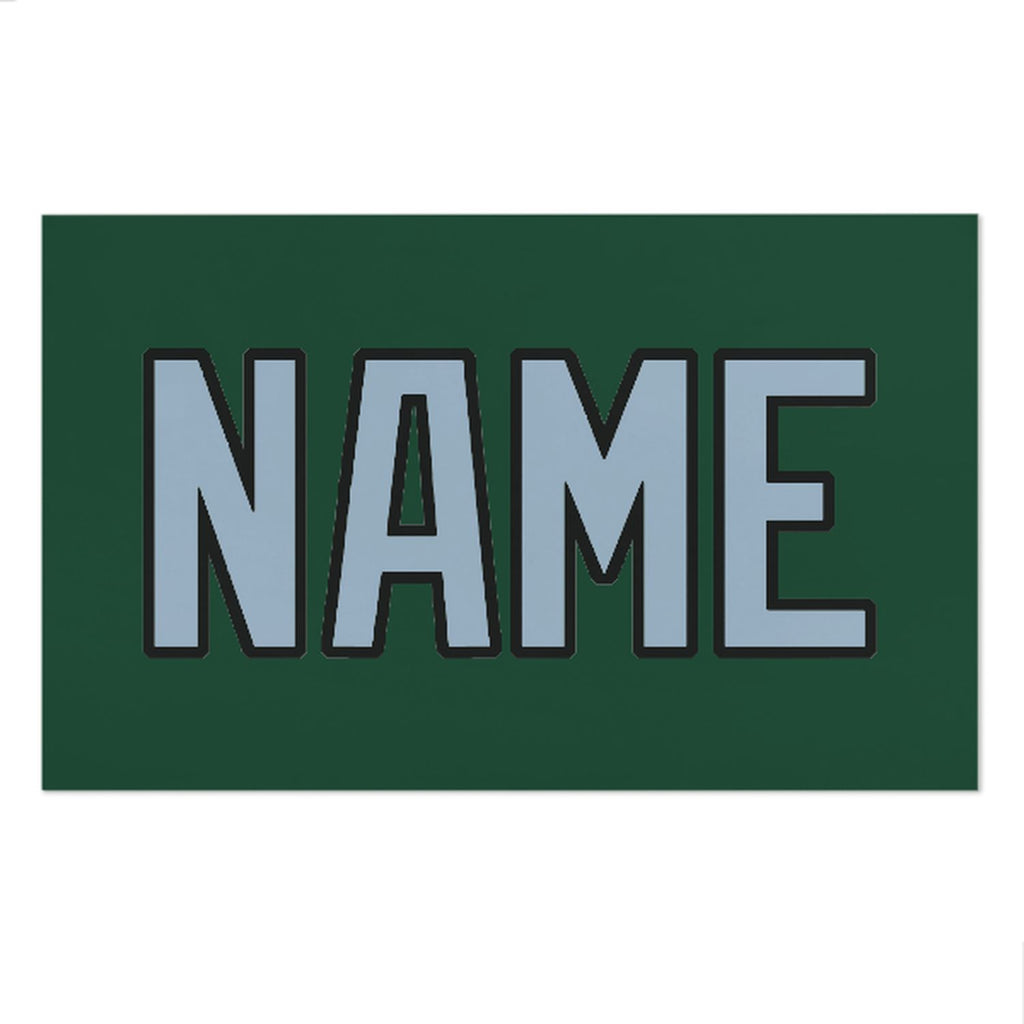 Custom Green Light Blue Beach Towel