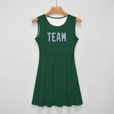 Custom Green Light Blue Cheerleader Dress
