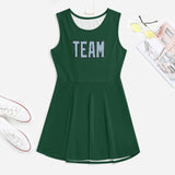 Custom Green Light Blue Cheerleader Dress