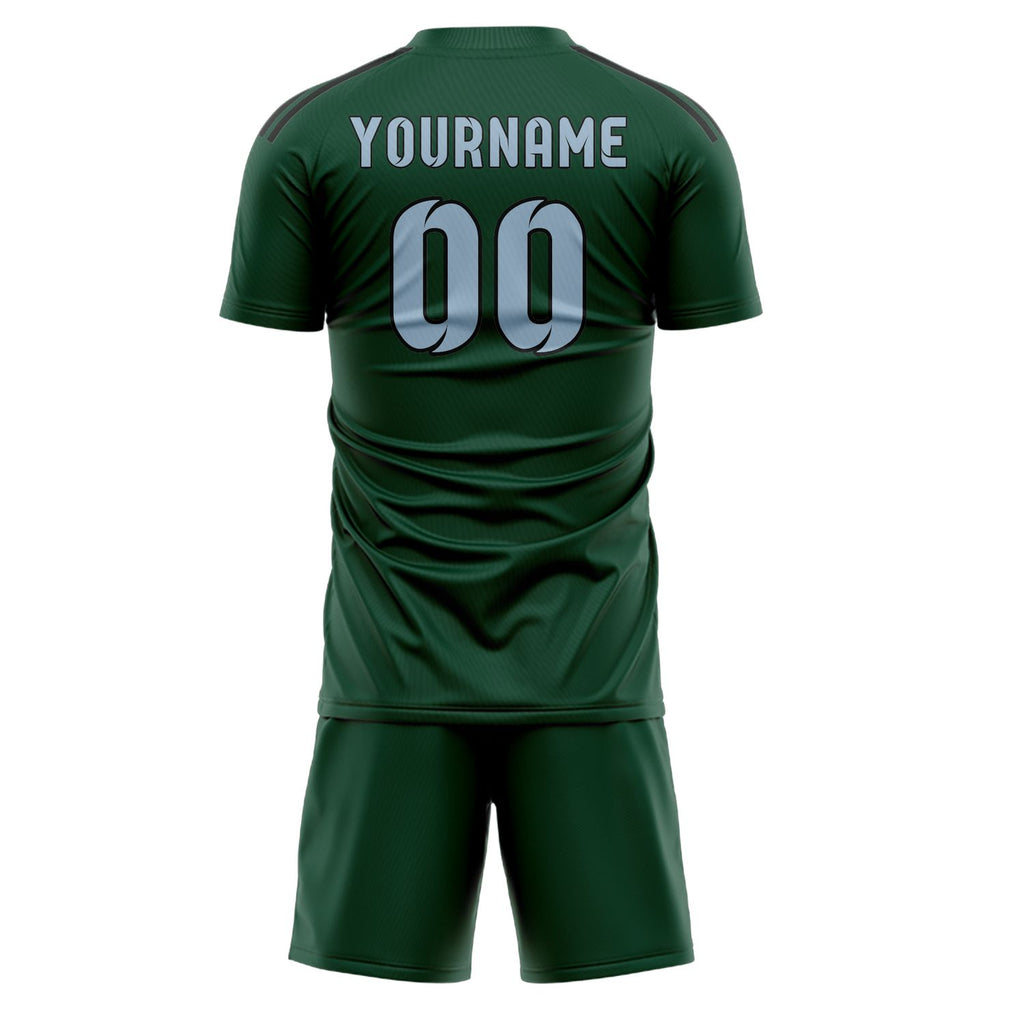 Custom Green Light Blue Soccer Jersey