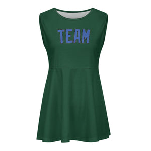 Custom Green Sky Blue Cheerleader Dress