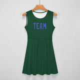 Custom Green Sky Blue Cheerleader Dress