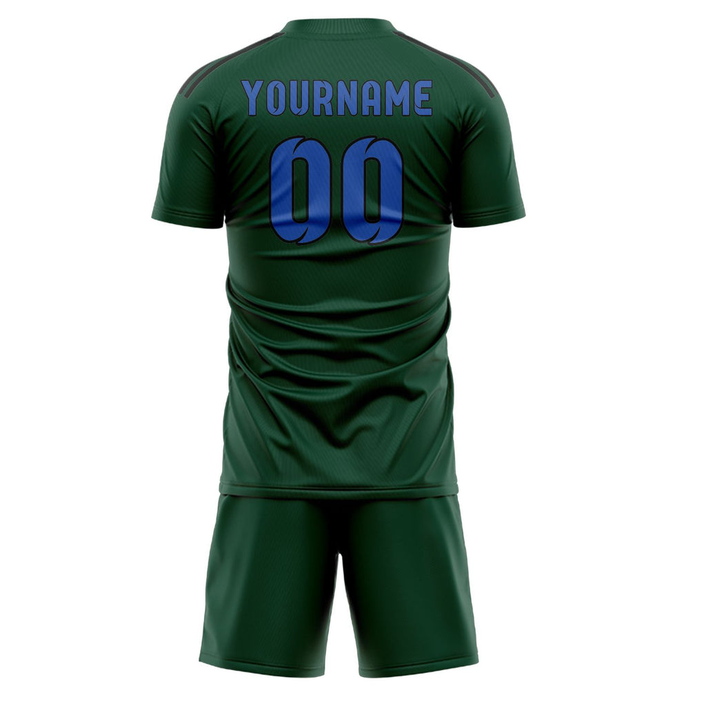 Custom Green Sky Blue Soccer Jersey