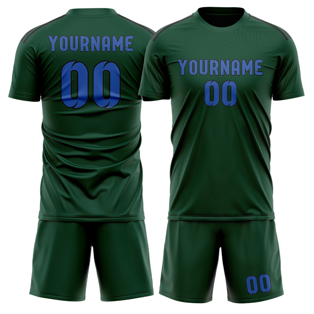 Custom Green Sky Blue Soccer Jersey