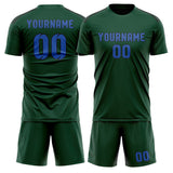 Custom Green Sky Blue Soccer Jersey