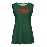 Custom Green Orange Red Cheerleader Dress