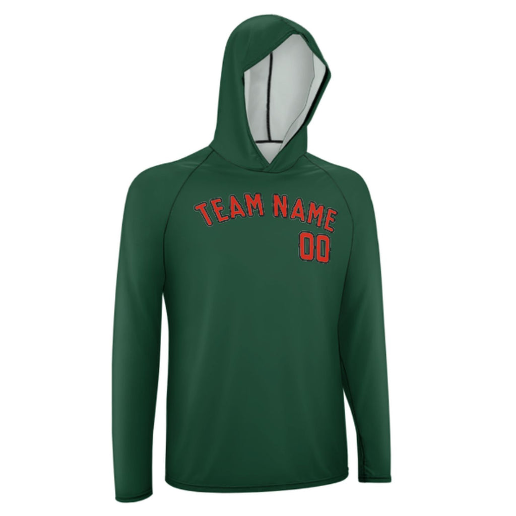 Custom Green Orange Red UV-Hoodie