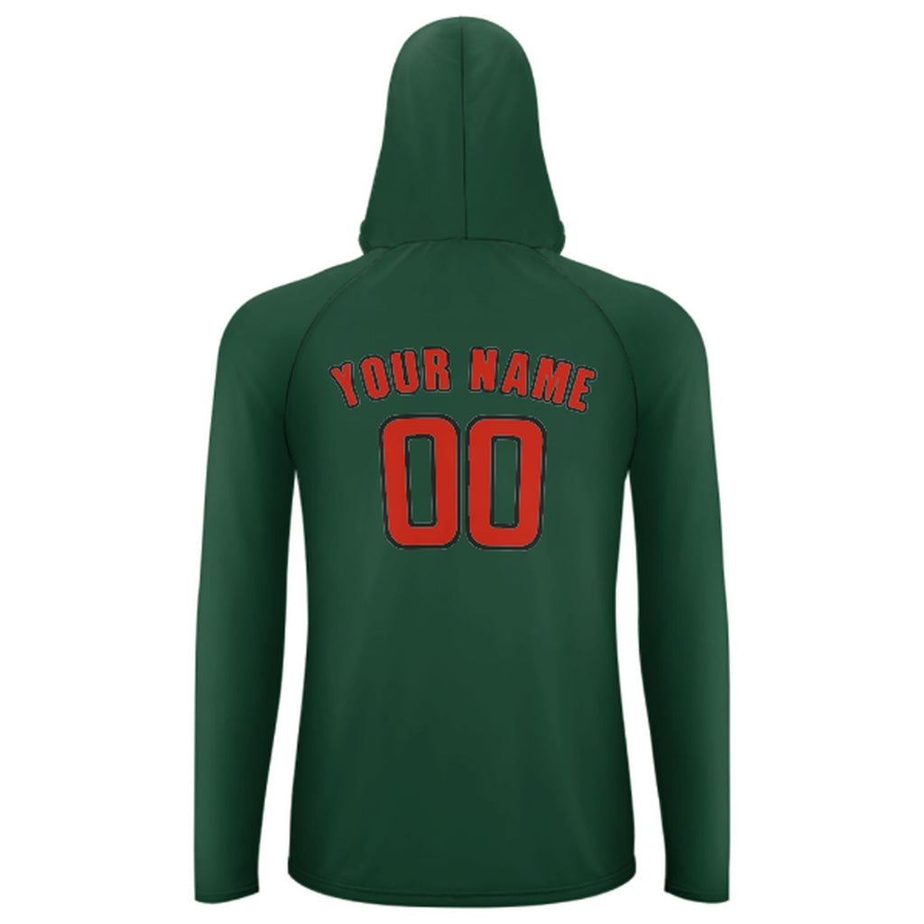 Custom Green Orange Red UV-Hoodie