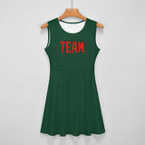 Custom Green Orange Red Cheerleader Dress