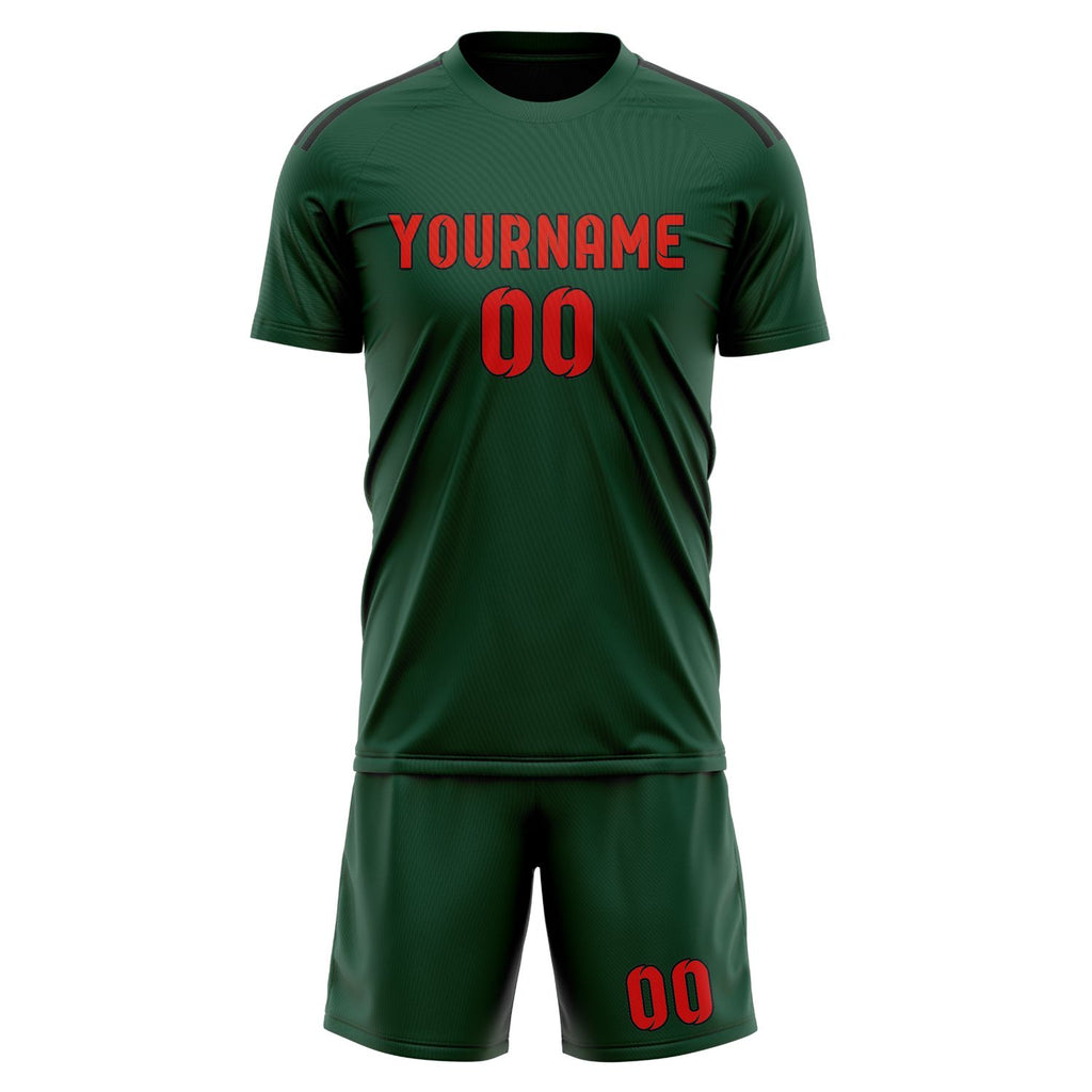 Custom Green Orange Red Soccer Jersey