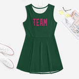 Custom Green Pink Cheerleader Dress