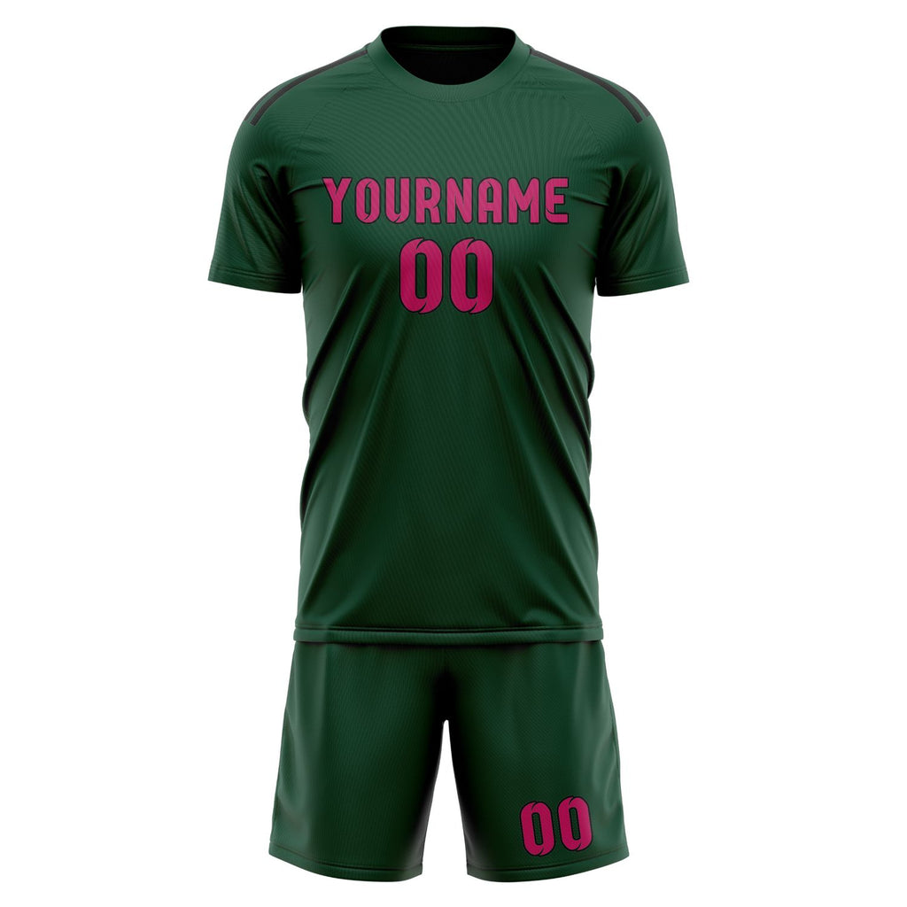 Custom Green Pink Soccer Jersey