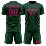 Custom Green Pink Soccer Jersey