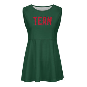 Custom Green Red Cheerleader Dress