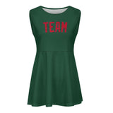Custom Green Red Cheerleader Dress