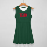 Custom Green Red Cheerleader Dress