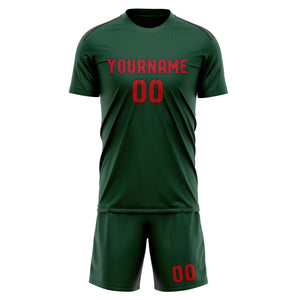 Custom Green Red Soccer Jersey