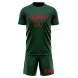 Custom Green Red Soccer Jersey