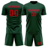 Custom Green Red Soccer Jersey