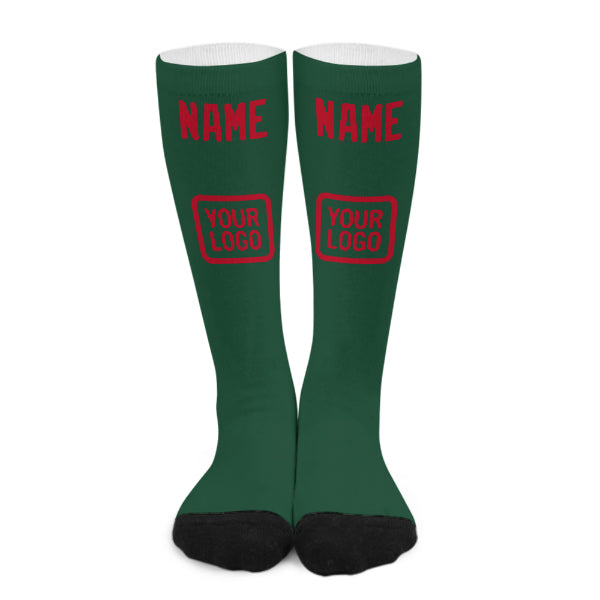 Custom Green Red Knee-High Sock