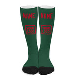 Custom Green Red Knee-High Sock
