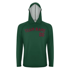 Custom Green Crimson Red UV-Hoodie