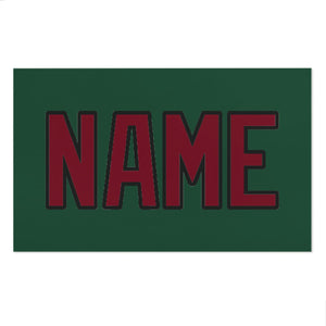 Custom Green Crimson Red Beach Towel