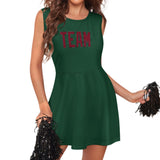 Custom Green Crimson Red Cheerleader Dress